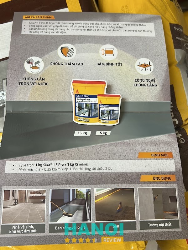 Vật liệu xử lý thấm dột tại cửa hàng Phương Đông