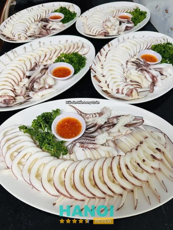 Món ăn tại Hải sản Mẫn Long Quán